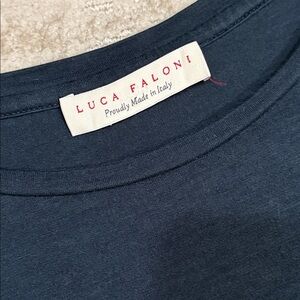 Luca Faloni Navy Blue Men's Short Sleeve Tee